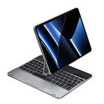doqo Keyboard Cover with Trackpad Compatible with i-P-a-d Air 5th/4th 10.9"/i-P-a-d Pro 11" 2021 3rd & 2nd & 1st Gen (German)