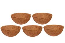 Aadhinarayana ADN Traders Coir Coco Fiber Liner Hanging Planter Pots (10-inch Dia x 4.5-inches Deep) -5 Pieces