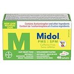 Midol PMS Caffeine-Free Pain Reliever, Fast Relief of Pre-Menstrual Period Symptoms such as Irritability, Bloating, Cramps, Breast tenderness, Backache, Headaches and Muscle Aches (40 Caplets)