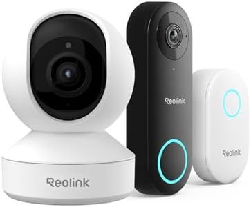 REOLINK Doorbell Camera Bundle with E1 Pro 5MP Indoor Camera,Remote Control in One App, No Subscription Fee, Local Storage, Works w/Goodle Assistant