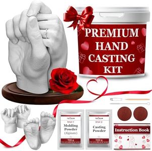 TECEUM Hand Casting Kit – Unique Mothers Day Gifts for Mom, Babies & Adults – Ideal DIY Gift for Your Loved Ones, Couples, Family – for Wedding, Anniversary, Baby Shower – Romantic Gifts – Kit1