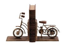 Deco 79 Metal Cycle Poly-Stone Bookend, 7 by 9-Inch