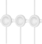 GETINLIGHT Plug-in LED Puck Lights, 3 Packs, Surface Mount Only, Soft White 3000K, Pre-Wired, 120V, 2W (6W Total, 30W Equivalent), White Finished, IN-0106-3-WH