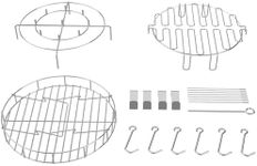 DELSbbq Turkey Fryer Accessories Kit with Bunk Bed Baske for Char-Broil The Big Easy Oil-Less Turkey Fryer, Stand, Skewers, Hooks, Turkey Fryer Roasting Rack for Oilless Turkey Fryer