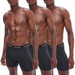 Calvin Klein Men's Boxer Brief 3pk Boxer Briefs, Black W. Black Wb, M