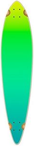 Yocaher Pintail Flat Pro Longboard Complete Cruiser Freeride Skateboard and Decks (Deck - Gradient Green)