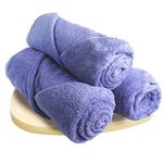 HEELIUM Bamboo Bath Towel | Ultra Absorbent | 3X Softer Than Cotton Towels | 140 x 70 cm - 600 GSM | Pack of 3 - Iris