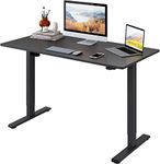 FLEXISPOT EG1 Standing Desk 120 x 80 x (73-123 cm) Electric Height Adjustable 2 Tier with Single Motor, Home Office, 2 Button Panel (Black Frame+Black Tray)