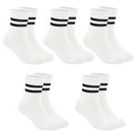 SPTRAMLE Toddler Socks, Boys Socks Kids Socks Boys Crew Socks Cotton Athletic Socks for Girls Boys 9-12 Years, 5 Pairs