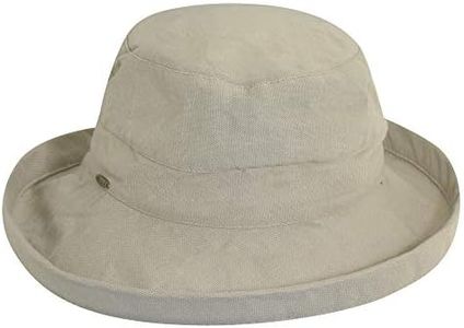 Scala Women's Medium Brim Cotton Hat, Desert, One Size