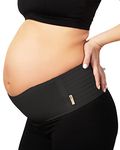 AZMED Maternity Belly Band for Pregnancy, Breathable Pelvic Back Support Belt, One Size, (Color-May-Vary, Beige/Black)