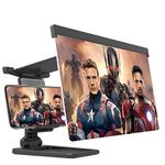 Techking 𝟮𝟬 𝗬𝗘𝗔𝗥𝗦 𝗪𝗔𝗥𝗥𝗔𝗡𝗧𝗬 Portable 12" Phone Screen Magnifier – HD Projector for Enhanced Viewing, Foldable Stand, and Universal Smartphone Compatibility for Movies, Gaming, and More