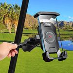 Roykaw Golf Cart Phone Mount Holder Compatible with EZGO/Club Car/Yamaha, Upgrade Quick Release & One-Touch Lock, Compatible with iPhone/Galaxy/Google Pixel/Motorola/All 4.7"-6.8" Devices