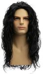 Baruisi Long Curly Wavy Black Wigs 