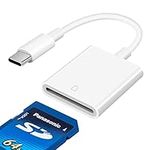 Leizhan SD Card Reader, USB C to SD Card OTG Camera Reader Adapter, Compatible with Huawei P30, Samsung Galaxy S21 Ultra S20, White