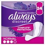 Always Discreet Incontinence Liners Women, 24 Liners, Moderate Absorbency, Thin and Flexible, Liners for Sensitive Bladder