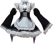 Ainiel Maid Valentines Day Outfit Women Anime Maid Costume Cosplay Lolita Fancy Dress Maid Dress With Socks Headwear Sets(Medium)