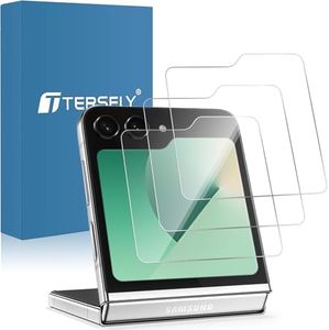 【3 Pack】T Tersely Screen Protector for Samsung Galaxy Z Flip 6/5 5G, 9H Tempered Glass Front Screen Protector for Samsung Galaxy Z Flip 6/ Flip 5