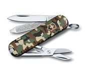 Victorinox, Classic, Swiss Army Pocket Knife, Small, Multi Tool, Camping, 7 Functions, Blade, small, Nail file, Screwdriver 2.5 mm