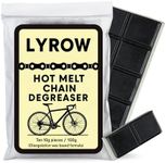 Lyrow Hot Melt Bike Chain Degreaser Wax Chips, 10 Pre Portioned Blocks Total 100g, Solvent Free Factory Grease Remover for Bicycle Chains, Quick and Professional Chain Wax Preparation