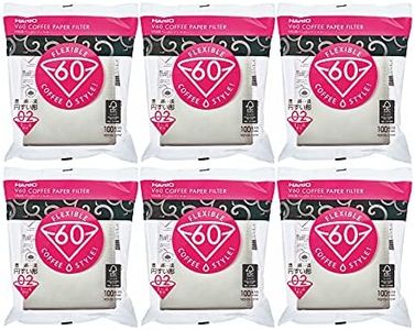 Hario 02 100-Count Coffee White Paper Filters 3-Pack Set (Total of 300 Sheets) (Japan Import) 6 Pack White