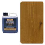 Littlefair's Wood Stain Water Based - 1ltr - Outdoor Furniture Wood Dye - Light & Dark Finishes - Non Toxic & Eco Friendly Formula - Exterior Wood Stain for Crafts - Colour: Light Oak