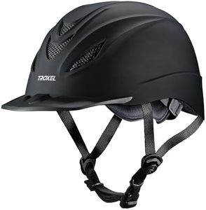 Troxel Intrepid Saddle Horse Riding Helmet, Low-Profile Adjustable Design, Safety Horseback Riding Gear, Small (6-5/8 - 7), Black