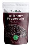 Viva Doria Tellicherry Peppercorn, Whole Black Pepper, Steam Sterilized Black Peppercorns, 340g