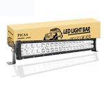 PICAA LED Light Bar 22in 120W Dual Rows Spot Flood Combo Beam LED Work Lights Bar Lamp Light with wiring for Car Truck Offroad Driving Lamp SUV UTE 4WD 12V 24V Waterproof Driving Work Lamp 6000K