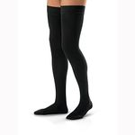 Jobst for Men Closed Toe Thigh Highs - 20-30 mmHg Black Large 115410