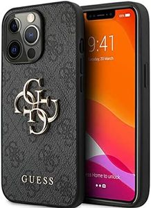 Guess GUHCP13X4GMGGR Case for iPhone 13 Pro Max 6.7 Inches Grey 4G Big Metal Logo