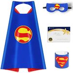 Kids Superhero Cape Mask Slap Band Set, Double-sided Hero Costume Fancy Dress Cosplay, Party Dress Up Supplies Party Costumes Gifts for Boys & Girls