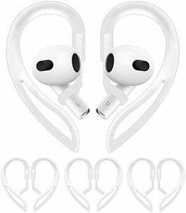 3 Pairs Ear Hooks Compatible with AirPods Pro 2nd 1st and 3 2 1, 360 Angle Rotation Adjustable Length Anti-Slip Sport Earhooks Wing Tips Holder Compatible with AirPods 3 2 1 and Pro 2 1 - Translucent