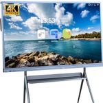 Smart Board for Classroom and Conference,JYXOIHUB 55 Inch Electronic Whiteboard Build in Android and Windows OS with 4K HD Touch Screen Interactive Whiteboard,Smart Digital Whiteboard(No mobile stand)