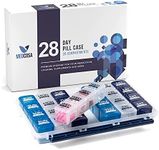 Medcosa 28 Days Pill Case | Fed Up of Filling Your Pills? | Daily Medicine Organizer | Supplement Box with 28 Compartments