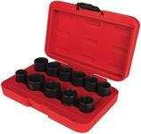 Performance Tool M991 11pc Master Lug Nut Socket Set, Designed to fit Lug Nuts That Measure 17, 18.5, 20, 21.5, 23, 24.5 or 26mm and 3/4, 13/16, 1 and 1-1/8 inch