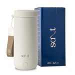 Salt Steamcarry Classic Portable Electric Kettle | Cool Touch Surface | 300W Power | Easy To Carry, 400 ML, White