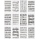 12 Pack Letter Stencils 4 x 7 Inch Alphabet Stencils Number Stencils Journal Stencils for Painting on Wood Reusable Plastic Stencils Drawing Stencil Template for Planner Scrapbook DIY Craft Projects