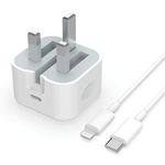 Muljexno iPhone Fast Charger Plug and Cable, MFi Certified 20W PD USB C Power Adapter Type C Plug with 2M USB-C Cable for iPhone 14/14 Plus/14 Pro Max/13/12/11/XS/XR/XS/8,iPad,AirPods