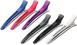 6 Pack Hair Clips, Proxima Direct Salon Hair Clips for Styling and Sectioning, Non Slip Hair Clips with Silicone Band,No -Trace Hair Clips for Thick and Thin Hair