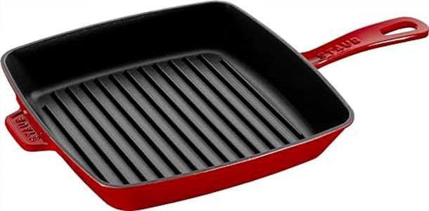 STAUB American Grill Pan Cast Iron Suitable for Induction Cookers 26 cm Cherry Red, 1003313
