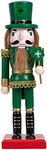 Didiseaon Nutcracker Soldier Figures wooden nutcracker ornament nutcracker puppets toy green nutcracker figure 25cm Irish Wooden