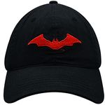 Concept One Unisex's Dc Comics The Batman Dad Hat, Embroidered Logo Baseball Cap with Flat Brim, Black, One Size