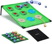 Finchley Golf Chipping Game Set | Includes 16 Balls, 9-Hole Target Board, Putting Mat & Carrying Bag | Casual Home Golf Game for Golfers | Golf Gifts for Men Women