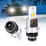 OPP ULITE D2S Led Headlight Bulbs, Real Plug & Play, 1:1 with HID Bulb, Canbus Error Free, Compatible with Original Ballast Replacement Bulb, 9000LM 6000K Cool White, 2pc Pack