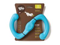 WEST PAW Zogoflex Bumi Dog Tug Toy – S-Shaped, Lightweight Chew Toys for Fetch, Play, Pet Exercise – Tug of War Soft Flinging Squishy Chewy Toy for Dogs – Latex-Free, (Aqua Blue, Large)