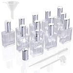 YU FENG 12pcs Refillable Glass Atomizer Spray Bottles with Funnels Pipettes Dispenser for Perfume,Fragrance,Lotion,Essential Oil