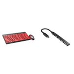 Portronics Key2 Combo Wireless Keyboard and Mouse Set, with 2.4 GHz USB Receiver, Silent Keystrokes,