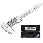 Neoteck Digital Vernier Caliper 6 inch/150mm Stainless Steel Electronic Caliper Fraction/Inch/Metric Conversion Measuring Tool for Length Width Depth Inner and Outer Diameter