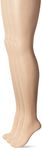 No Nonsense Women's Graduated Compression Smart Support Control Top Pantyhose Hosiery, Bare Bisque-3 Pair Pack, A (Pack of 3)